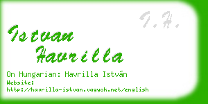 istvan havrilla business card