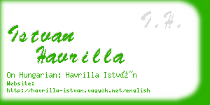 istvan havrilla business card